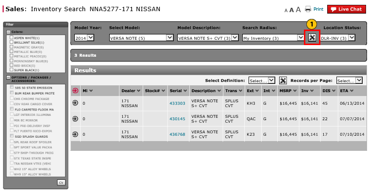 Configure Inventory Search